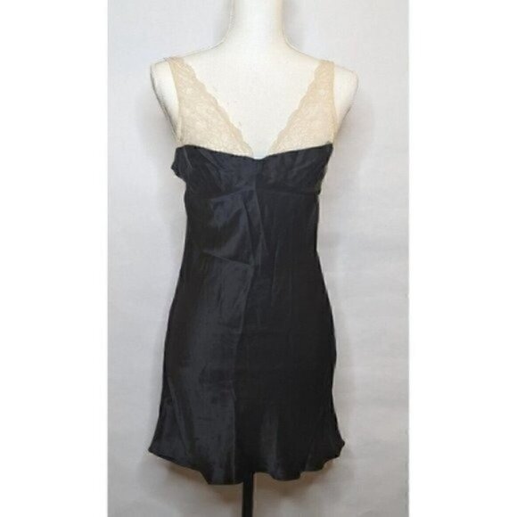 Vintage Victoria's Secret Silk Lingerie Black - Picture 1 of 11